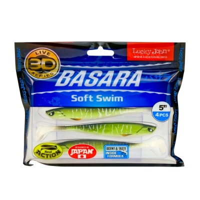 Виброхвосты LJ 3D Series BASARA SOFT SWIM 5.0in(12,70)/PG11 4шт.