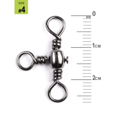 Вертлюги трехсторониие Lucky John Pro Series CROSSLINE SWIVEL  008 10шт.
