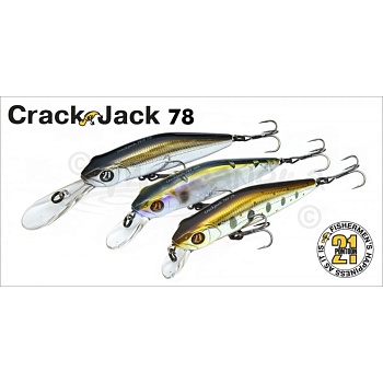Воблер PONTOON 21 CrackJack 78SP-DR, 78мм 12.0гр. погруж. 2,0-2,5м цвет № 070
