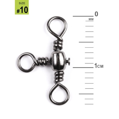 Вертлюги трехсторониие Lucky John Pro Series CROSSLINE SWIVEL  008 10шт.