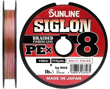 Шнур Sunline Siglon PE х8 200m (мульти.) #2.0/0.242mm 35lb/15.5kg
