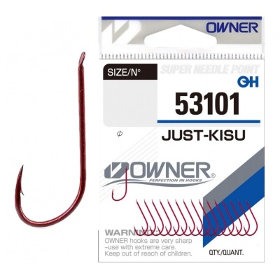 Крючок OWNER Just Kisu red №18 16шт