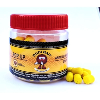 Насадочные бойлы Dudi Bait Pop Up Pineapple & N-Butyric Acid,8mm