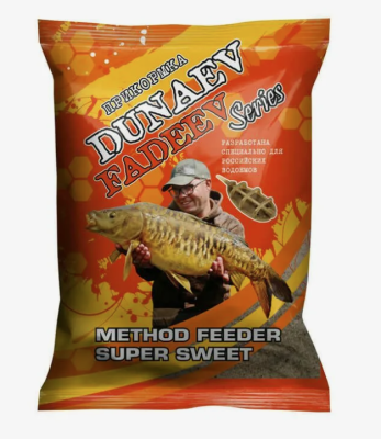 Прикормка "DUNAEV-FADEEV" 1кг Feeder Method Super Sweet (кукуруза)
