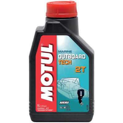 Масло 1 л, Motul OUTBOARD TECH 2T моторное, полусинтетическое