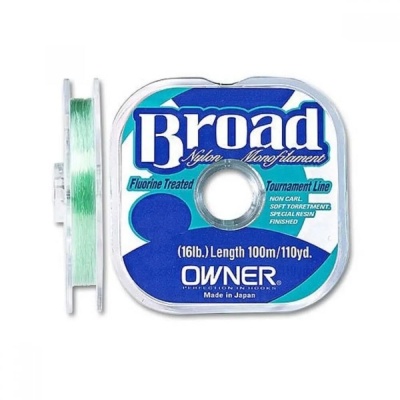 Леска рыболовная Owner BROAD диаметр 0.08 мм, длина 100 м, цвет: Natural Clear