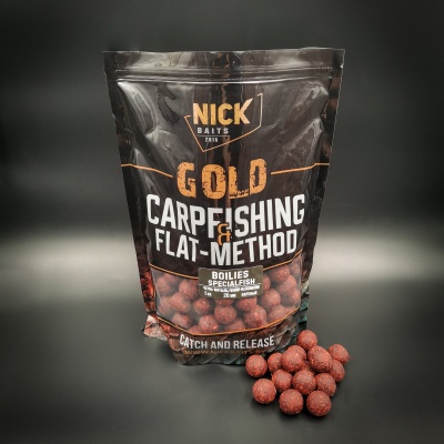 Прикормка рыболовная бойлы NICK BAITS GOLD "SPECIALFISH 20 мм" Червь-Мотыль; пачка 1 кг,