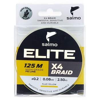Шнур плет. Salmo Elite х4 BRAID Fluo Yellow 125/008