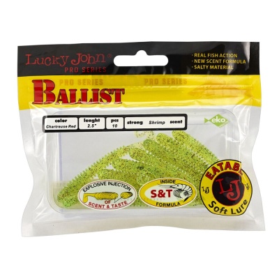 Твистеры съедобные искусственные LJ Pro Series BALLIST 2.5in(06.30)/S15 10шт.