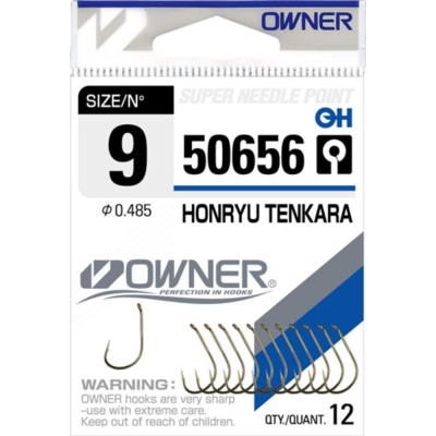 Крючок OWNER Honryu Tenkara brown №8 12шт