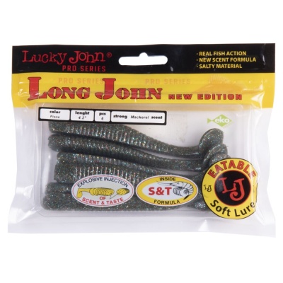 Виброхвосты съедоб. искусст. LJ Pro Series LONG JOHN 4.2in(10.70)/F08 6шт.