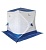 Палатка зимняя куб СЛЕДОПЫТ 1,8 x1,8 м Oxford 210D PU 1000 S по полу 32 квм цв синий/белый с принтом