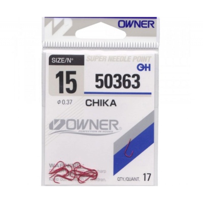 Крючок OWNER Chika red №15 13шт