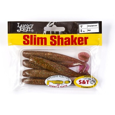 Виброхвосты съедоб. искусст. LJ Pro Series SLIM SHAKER 4in (10.00)/S14 6шт.