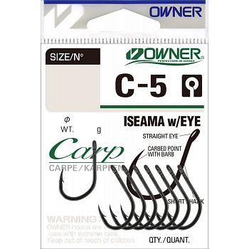 Крючок OWNER Carp Iseama w/eye BC №2 8шт