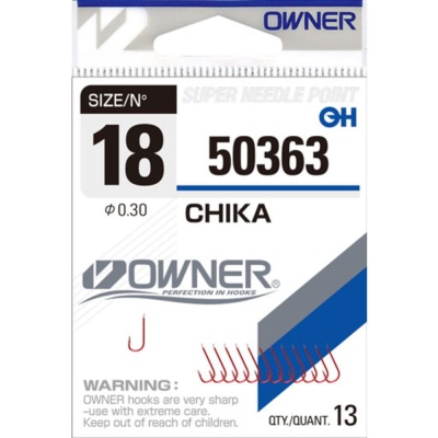 Крючок OWNER Chika red №16 13шт