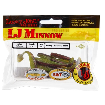 Виброхвосты съедобные искусственные LJ Pro Series MINNOW 05.60/T44 10шт.