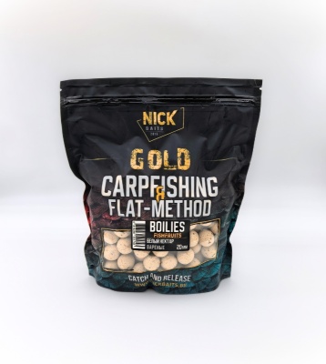 Прикормка рыболовная бойлы NICK BAITS GOLD "FISHFRUITS 20 мм" Белый нектар ; пачка 1 кг,