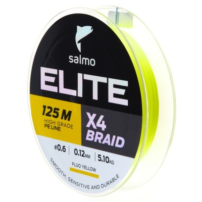 Шнур плет. Salmo Elite х4 BRAID Fluo Yellow 125/012