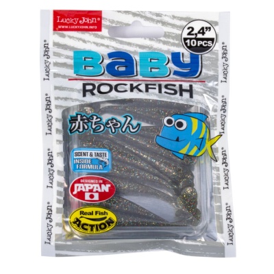 Виброхвосты съедоб. искусст. LJ Pro Series BABY ROCKFISH 2,4in(06.10)/F08 10шт.