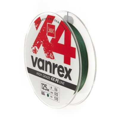 Шнур плет. Lucky John Vanrex х4 BRAID Moss Green 125/012