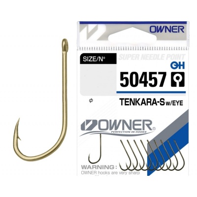 Крючок OWNER Tenkara Straight w/eye brown №10 10шт