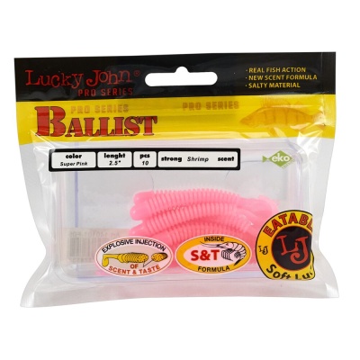 Твистеры съедобные искусственные LJ Pro Series BALLIST 2.5in(06.30)/F05 10шт.