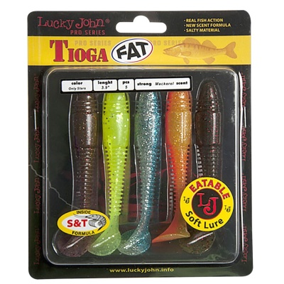 Виброхвосты съедоб. искусст. LJ Pro Series TIOGA FAT 5.8in(14.70)/MIX1 3шт.