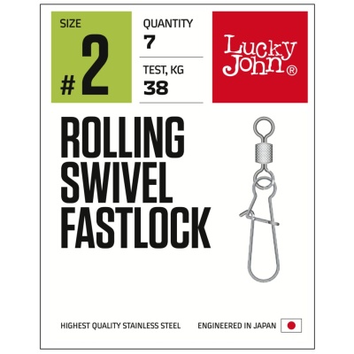 Вертлюги c застеж. LJ Pro Series ROLLING SWIVEL FASTLOCK 004 7шт.