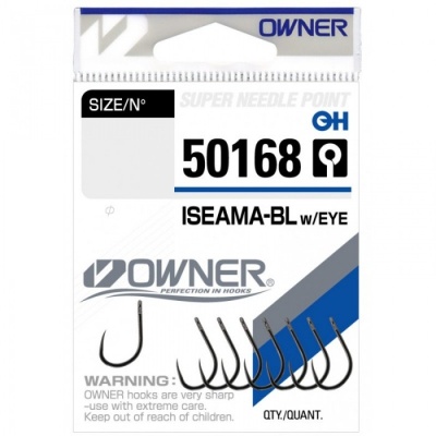 Крючок OWNER Iseama BL  w/eye BC №12 8шт