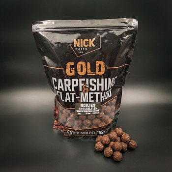 Прикормка рыболовная бойлы NICK BAITS GOLD "SPECIALFISH 20 мм" Монстр краб; пачка 1 кг,