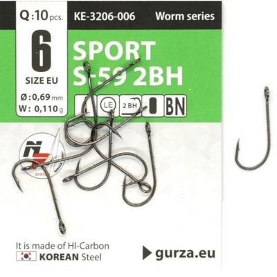 SPORT S-59 2BH # 6 BC 10 шт.(широкое ухо)
