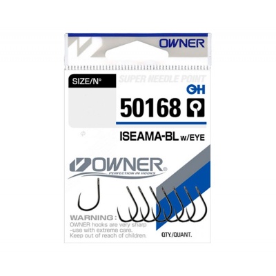 Крючок OWNER Iseama BL  w/eye BC №12 8шт