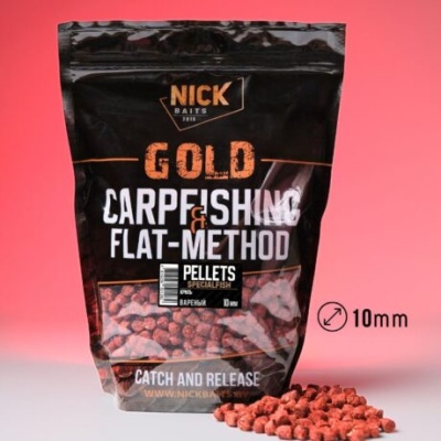 Прикормка рыболовная пеллетс NICK BAITS GOLD "SPECIALFISH 10 мм" Криль; пачка 1 кг