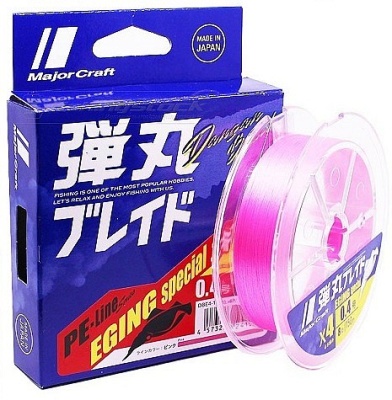 Шнур Major Craft 150m X8 (розовый) DBE8-150PK #0.5/0.05mm 12lb/4.8kg