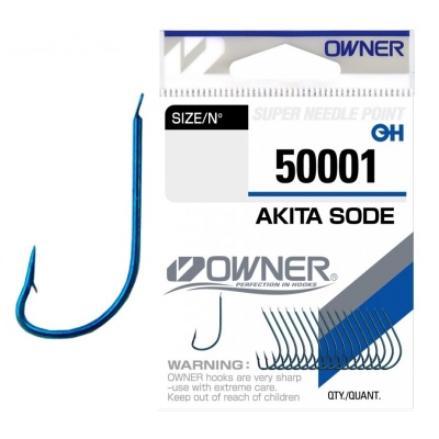 Крючок OWNER Akita Sode blue №18 17шт