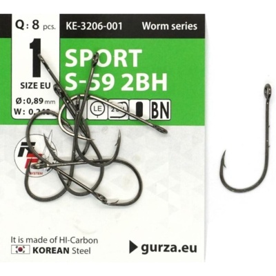 SPORT S-59 2BH # 1 BC 8 шт.(широкое ухо)