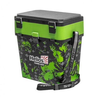 Ящик зимний Helios Shark двухсекционный 19 л, зелёный