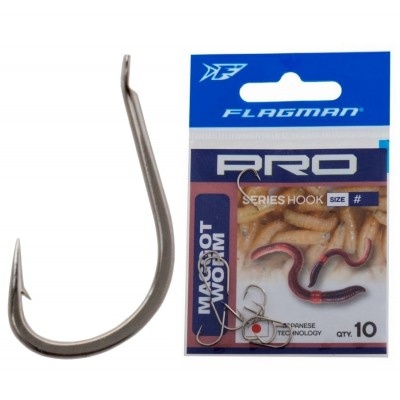 Крючки FLAGMAN Maggot Worm Pro #10 10шт