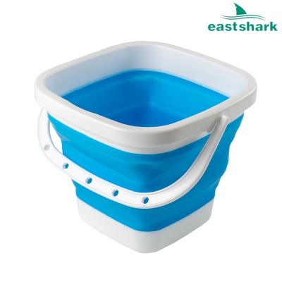 Ведро квадратное складное EastShark 30*17*24 10л синее