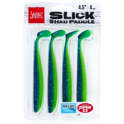 Виброхвосты съедобные Lucky John Series SLICK SHAD PADDLE 4.5in 016