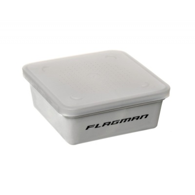 Коробка для наживки+сито+кришка (135x135x55 мм) GREY BOX+COVER+RIDDLE