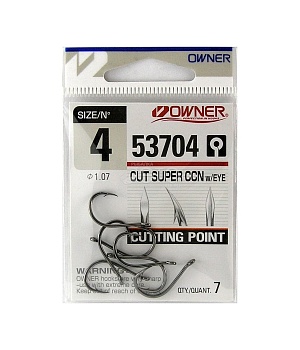 Крючок OWNER Cut Super CCN w/eye BC №4 7шт