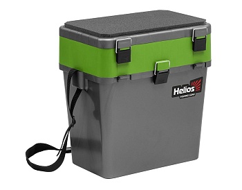 Ящик зимний Helios Ice Fishing BOX серый/салатовый 19л