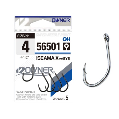 Крючок OWNER Iseama X w/eye BC №4 5шт