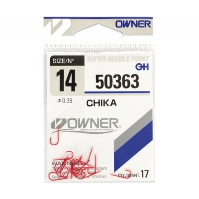 Крючок OWNER Chika red №14 13шт
