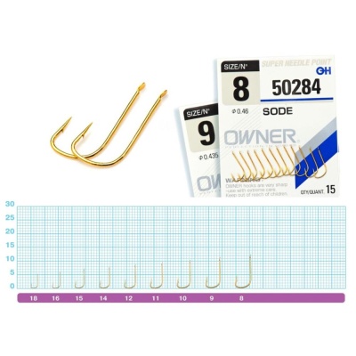 Крючок OWNER Sode gold №12 14шт