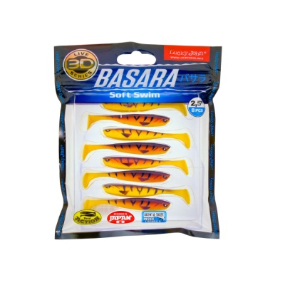 Виброхвосты LJ 3D Series BASARA SOFT SWIM 2.5in(06.35)/PG08 8шт.