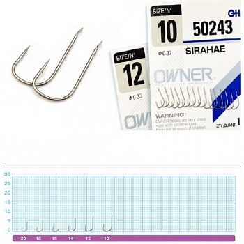 Крючок OWNER Sirahae white №14 18шт