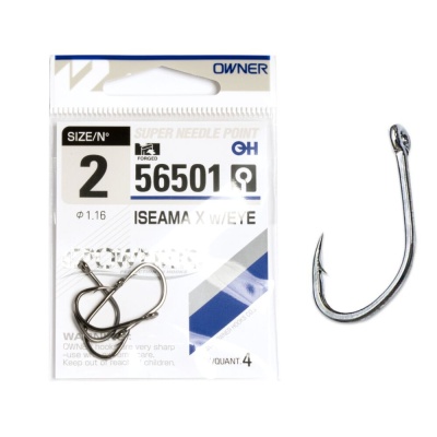 Крючок OWNER Iseama X w/eye BC №2 4шт